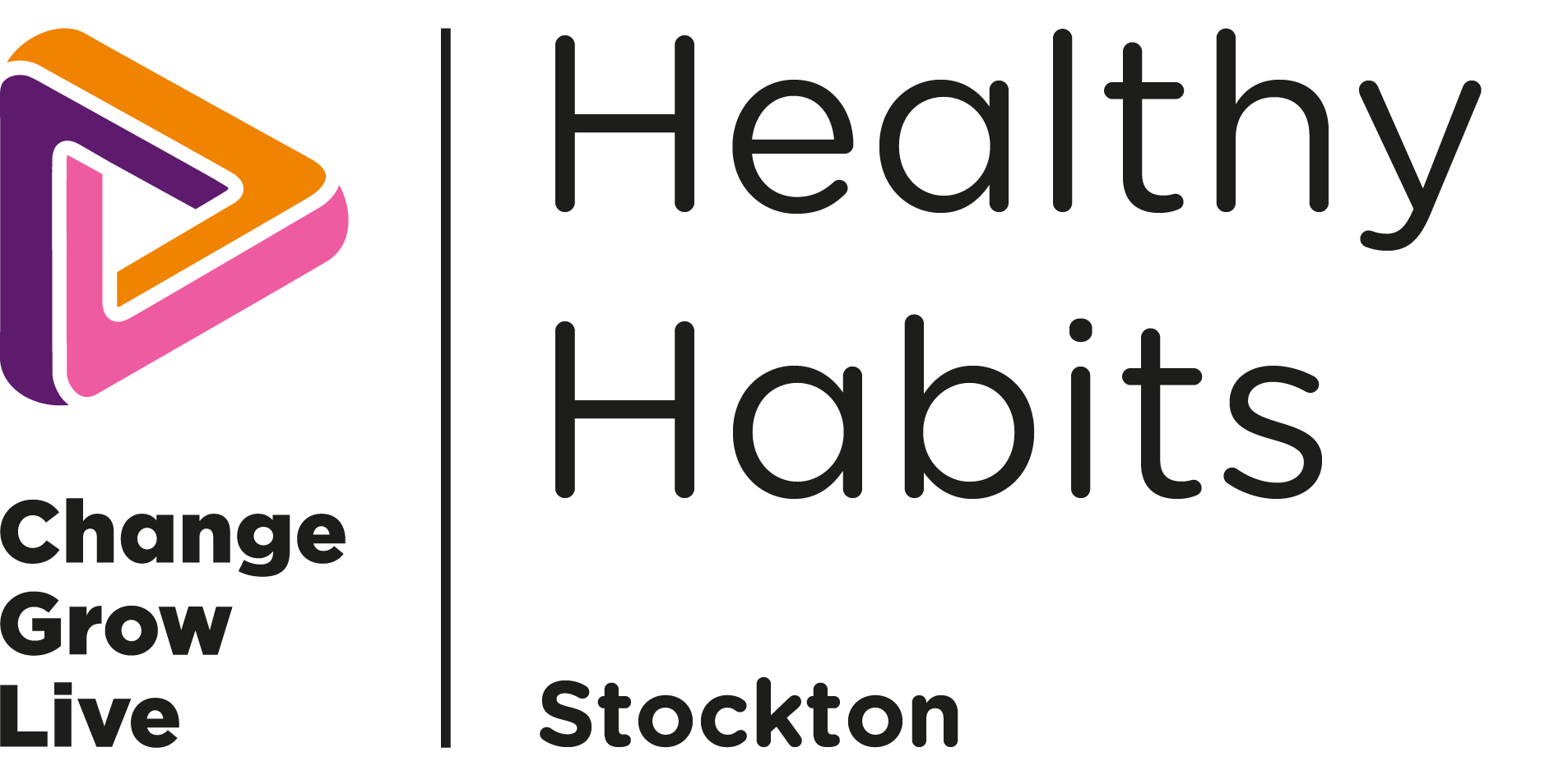 The logo for healthy habits Stockton in colour
