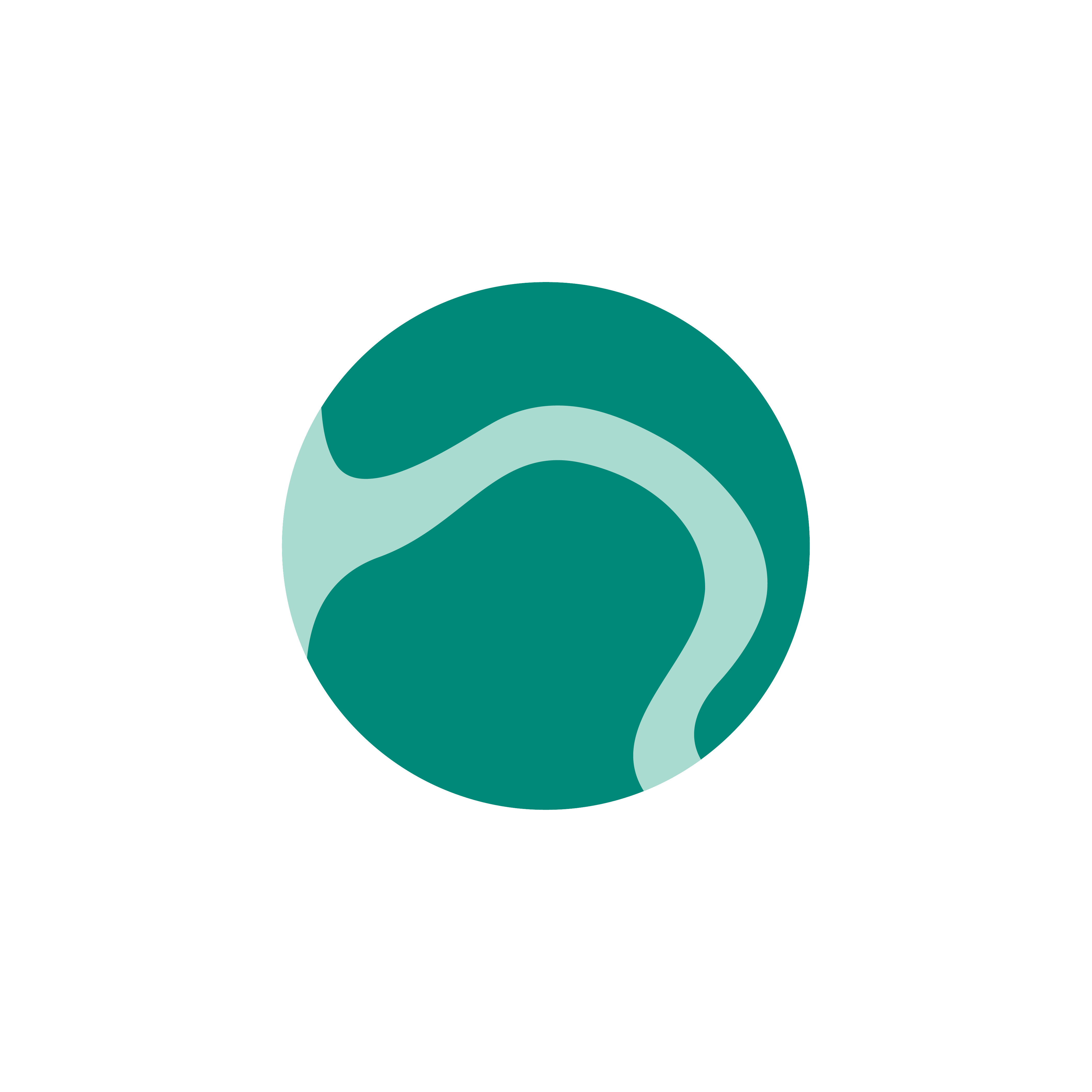 River icon in jade and seafoam