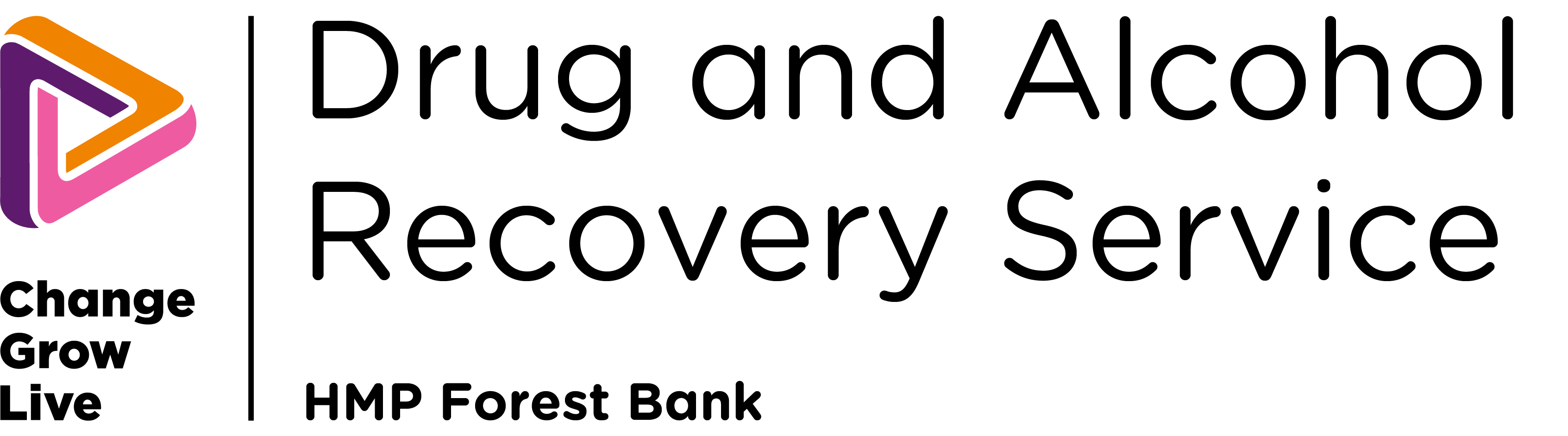 Drug and Alcohol Recovery Services HMP Forest Bank colour logo