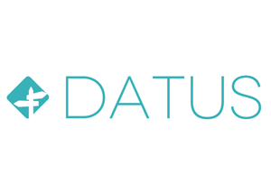DATUS logo with a small diamond shape with a signpost inside