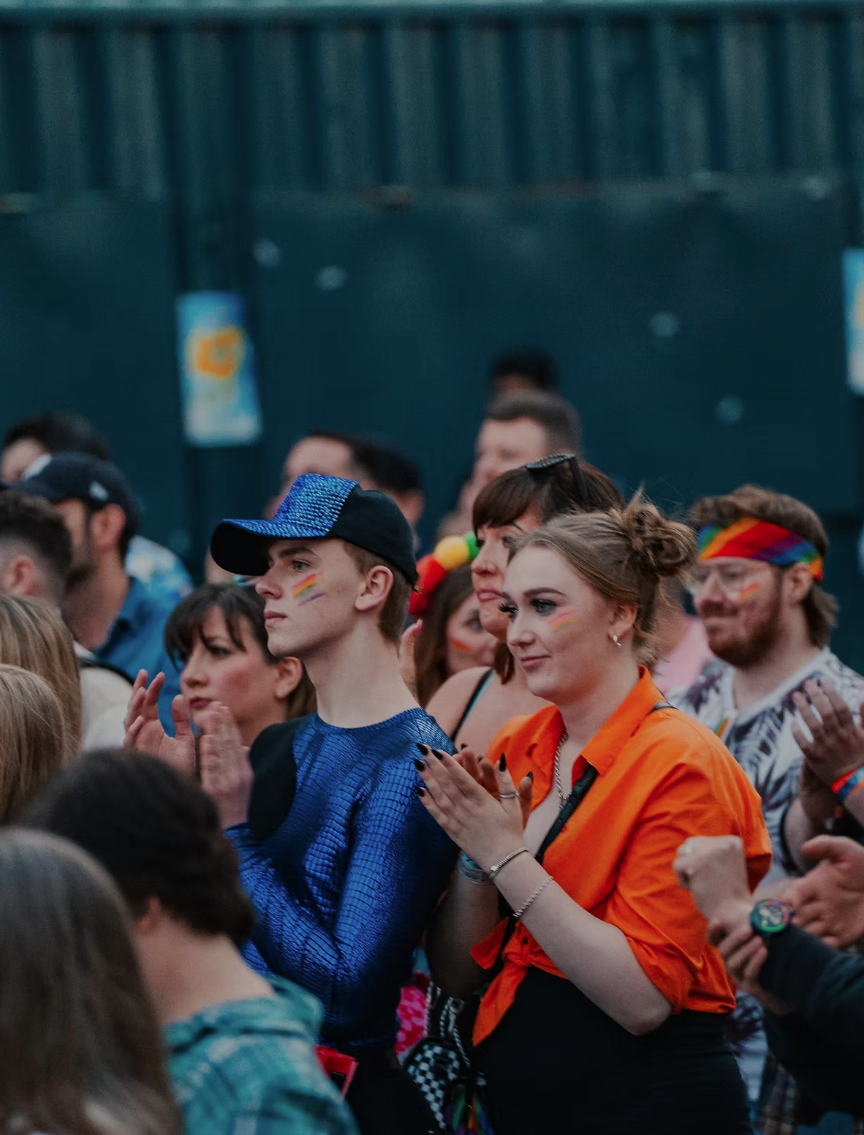 people celebrating pride festival