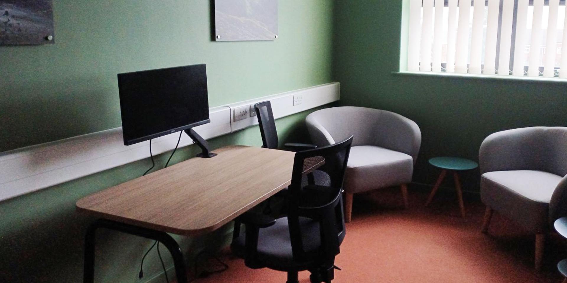 A meeting room at Wirral Ways 
