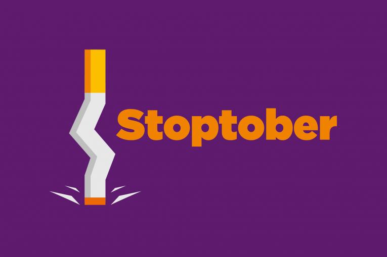 A graphic with the word stoptober