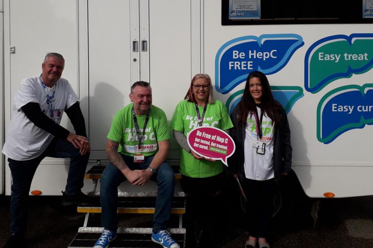 Our staff stood by the Hep C testing bus