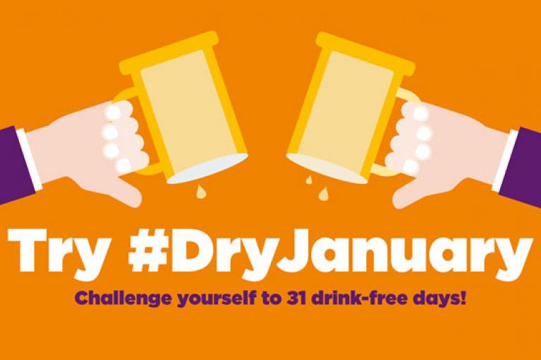 An image that says Try #DryJanuary