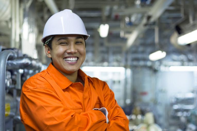 A man working in a factory