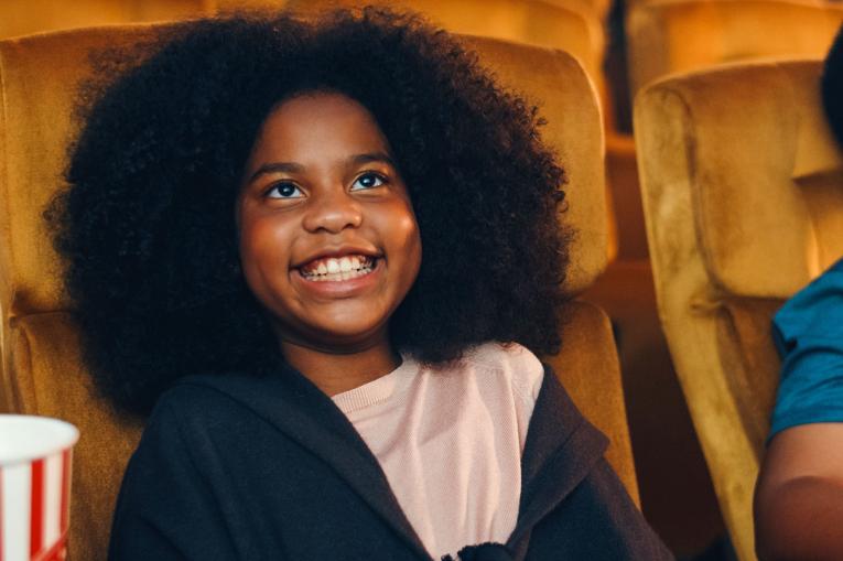 A girl at the cinema