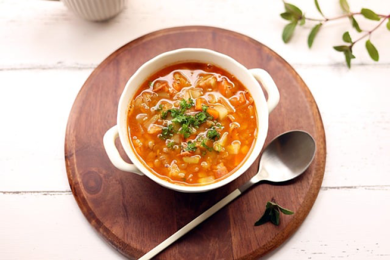 A bowl of soup