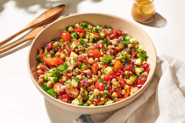 Chickpea and tomato salad
