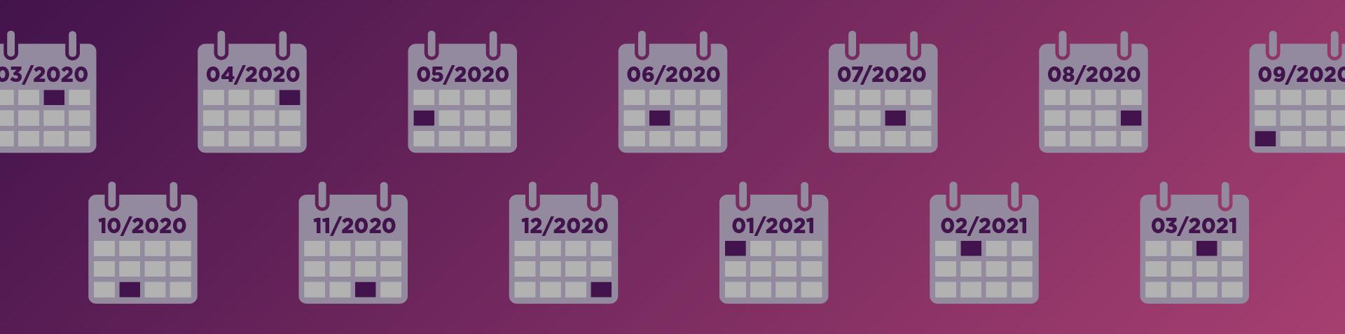 An icon of calendars