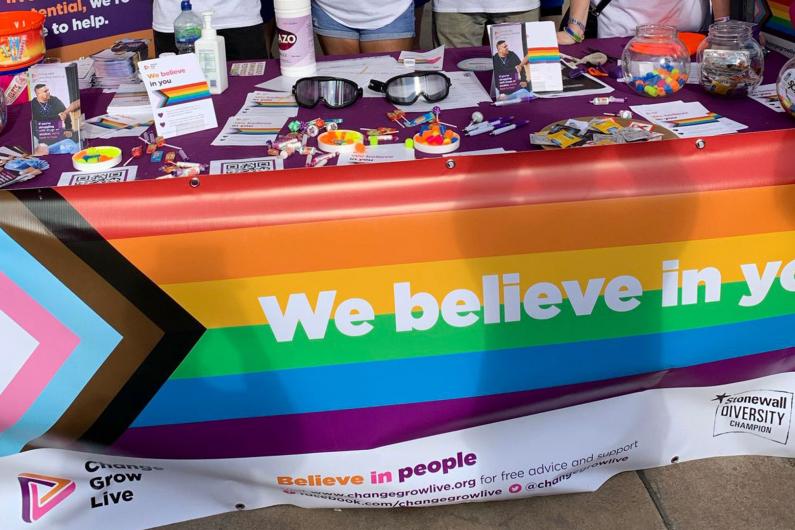 Our stand at Birmingham Pride