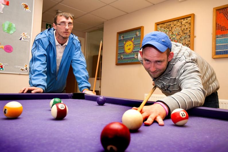 New beginnings - national detox and rehab framework - two men play snooker