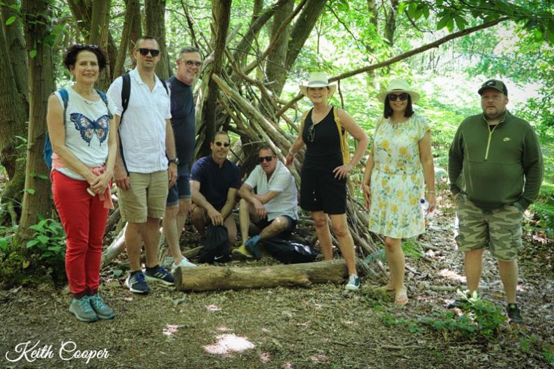 A group of people in the forest