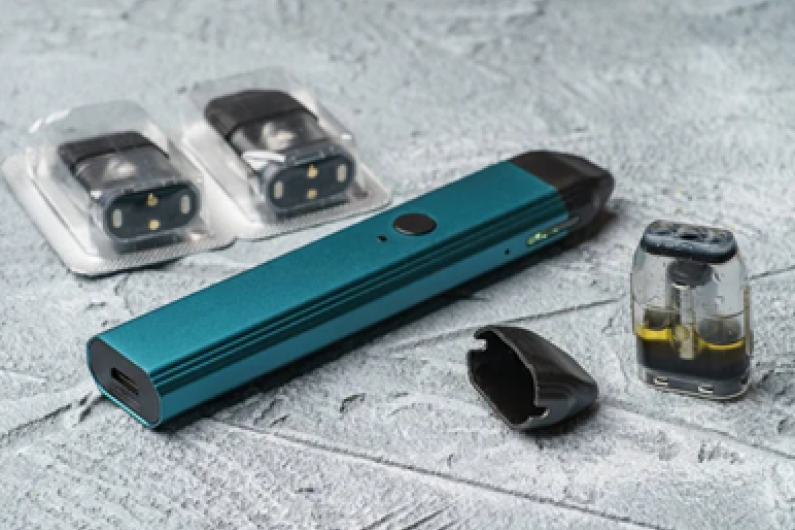 Close up of a pod vape with changeable cartridges