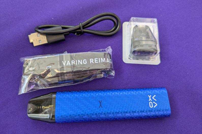 Elements of a vape starter kit placed together